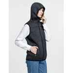 Жилет с капюшоном унисекс GOTLAND, черный, размер S