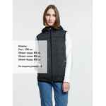 Жилет с капюшоном унисекс GOTLAND, черный, размер S