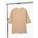 Футболка оверсайз унисекс KOSMOS 2.0, бежевая, размер XS/S