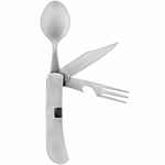 Походный складной столовый прибор CAMPSITE FOLD, стальной