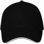 Бейсболка SPIKER, черная с белым