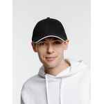 Бейсболка SPIKER, черная с белым