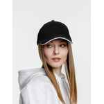 Бейсболка SPIKER, черная с белым