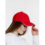 Бейсболка SPIKER, красная с белым