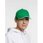 Бейсболка SPIKER, зеленая с белым