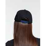 Бейсболка FORESIDE с прямым козырьком, черная с синим