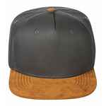 Бейсболка FORESIDE с прямым козырьком, серая с коричневым