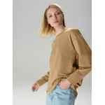 Футболка оверсайз с двойным рукавом KOSMOS, бежевая, размер XS/S