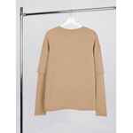 Футболка оверсайз с двойным рукавом KOSMOS, бежевая, размер XS/S