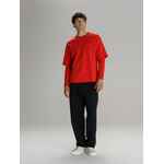 Футболка оверсайз с двойным рукавом KOSMOS, красная, размер XS/S
