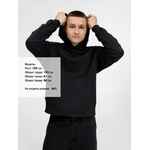 Худи оверсайз унисекс KOSMOS, черное, размер XS/S