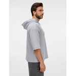 Футболка оверсайз унисекс с капюшоном NEOFIT, светло-серая, размер XS/S
