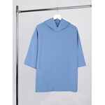 Футболка оверсайз унисекс с капюшоном NEOFIT, синяя, размер XS/S