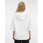 Футболка оверсайз унисекс с капюшоном NEOFIT, молочно-белая, размер XS/S