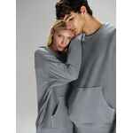 Свитшот оверсайз унисекс VOZDUH, светло-серый, размер XS/S