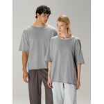 Футболка оверсайз унисекс VOZDUH, светло-серая, размер XS/S