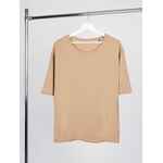 Футболка оверсайз унисекс VOZDUH, бежевая, размер XS/S