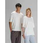 Футболка оверсайз унисекс VOZDUH, молочно-белая, размер XS/S