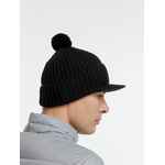Вязаная шапка с козырьком PEAKY, черная