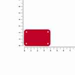 Лейбл из ПВХ KRETA, S, красный