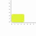 Лейбл из ПВХ KRETA, S, желтый неон