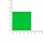 Лейбл из ПВХ DZETA, L, зеленый неон