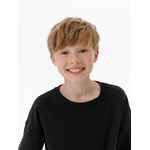 Футболка детская оверсайз TEEZER, черная, 6 лет