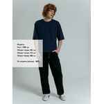 Футболка оверсайз унисекс BASE SPACE, темно-синяя, размер XS/S