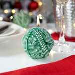 Свеча KNITEAM, клубок, зеленый