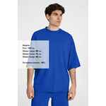 Футболка оверсайз унисекс T9, синяя, размер XS/S