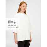 Футболка оверсайз унисекс T9, молочно-белая, размер XS/S