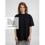 Футболка оверсайз унисекс SIDELINE, черная, размер XS/S