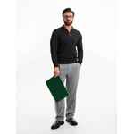 Рубашка поло мужская с длинным рукавом TERRAZZO, черная, размер S/M