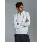 Рубашка поло мужская с длинным рукавом TERRAZZO, белая, размер S/M