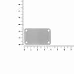 Шильдик металлический FURO, серый металлик