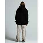 Толстовка унисекс оверсайз ZIPPY, черная, размер XS/S