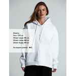 Толстовка унисекс оверсайз ZIPPY, белая, размер XS/S