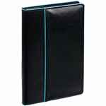 Ежедневник ALANIS, недатированный, черный с голубым