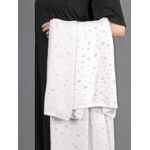 Плед SNOWSPOT FLUFFY, белый с люрексом