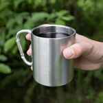 Кружка TREK, с серебристой ручкой-карабином