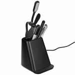 Настольный органайзер с зарядкой, лампой, вентилятором и подсветкой логотипа POWERTOWER, черный