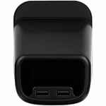 Настольный органайзер с зарядкой, лампой, вентилятором и подсветкой логотипа POWERTOWER, черный