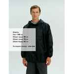 Дождевик-анорак ALATAU, укороченный, черный, единый размер