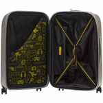 Чемодан LOGODUCK M, серебристый