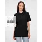 Рубашка поло унисекс TERVISE, черная, размер S