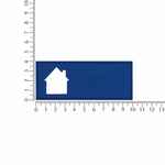 Лейбл из ПВХ с вырубкой «Дом», синий