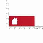 Лейбл из ПВХ с вырубкой «Дом», красный