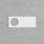 Лейбл из ПВХ с вырубкой «Круг», белый