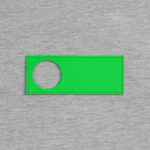 Лейбл из ПВХ с вырубкой «Круг», зеленый неон