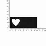 Лейбл из ПВХ с вырубкой «Сердце», черный